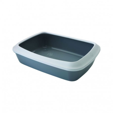 Kassitualett Iriz äärega 50x37x14cm valge/hall