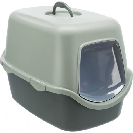 Cat litterbox Be Eco Vico, with hood, 40 × 40 × 56 cm, anthracite/grey-green
