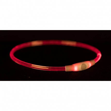 Safety collar flash light ring USB, LXL: 65 cm/d 8 mm, multicoloured