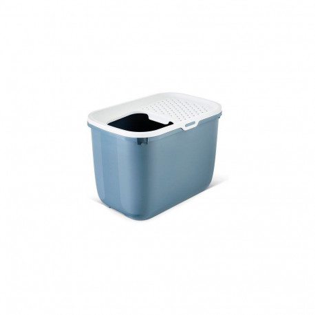 Cat litterbox Hop-In 58,5x39x39,5cm white/blue