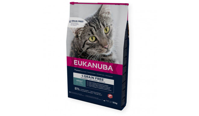 EUKANUBA Adult беззерновой с лососем для кошек 10 кг