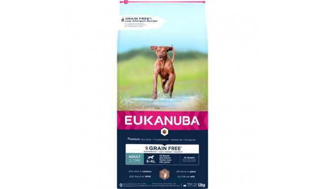 Visų veislių suaugusi elniena be grūdų 12 kg, Eukanuba