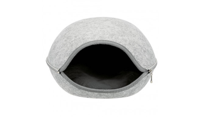 Luna cuddly cave, felt, 40 × 24 × 46 cm, light grey