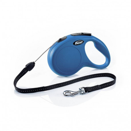 Walking leash new classic cord 8m s blue, Flexi