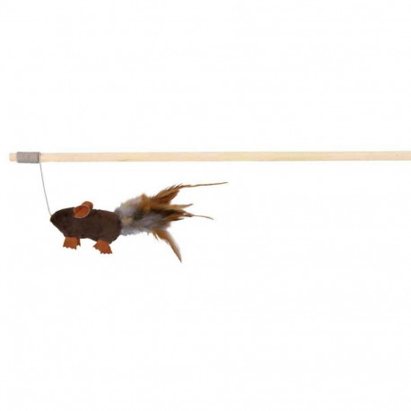 Žaislas katėms Žaislinė pelė su plunksnomis, 50 cm