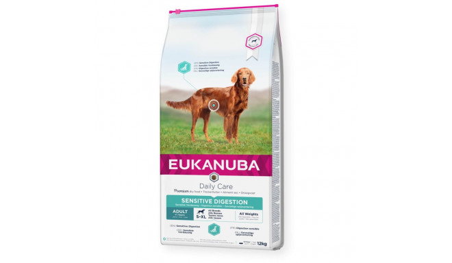 Suaugęs viščiukas jautraus virškinimo šunims 12 kg, Eukanuba