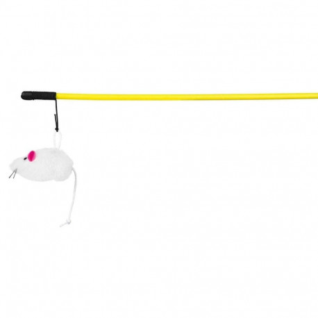 Žaislas katėms žaidžia meškere su pliušine pele, 100 cm, Trixie