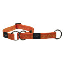 Alpinist extra large 25mm everest web half-check dog collar, orange rogz design, Rogz