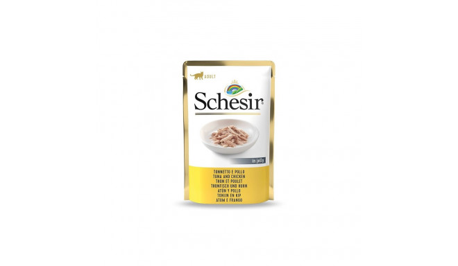 Schesir тунец + куриное филе в желе 85г влажный корм для котов