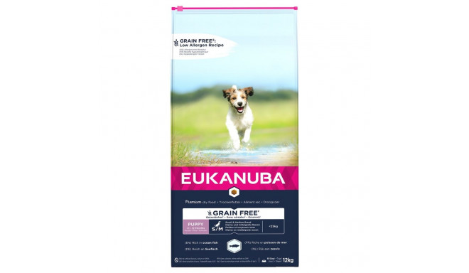 Euk dog pup&jr smmed grainfree of 12kg, Eukanuba