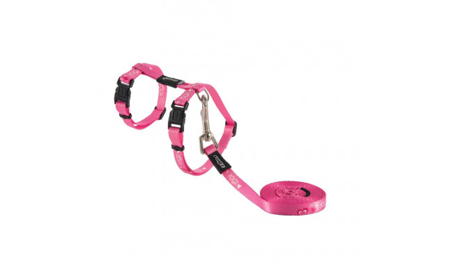 Kassi rakmed jalutusrihmaga kiddycat roosad südamed 24-40cm/1,8m, Rogz