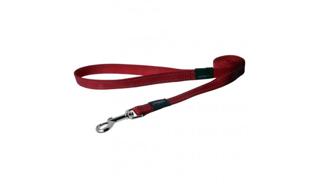 Jalutusrihm Rogz Utility Large 20mm Fanbelt Fixed Dog Lead, punane peegeldav