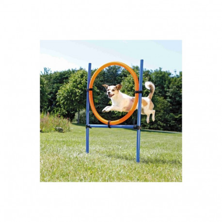 Koerte agility ring, plastik, 115 × ø 3 cm, ø 65 cm, sinine/oranž, Trixie