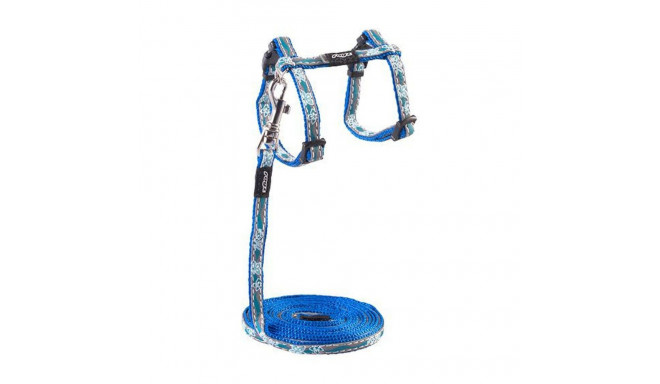 Cat harness with leash nightcat blue floral 24-40cm/1.8m, Rogz