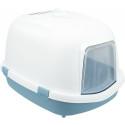 Cat litterbox Primo XXL kaetud, 56 × 47 × 71 cm, blue/white