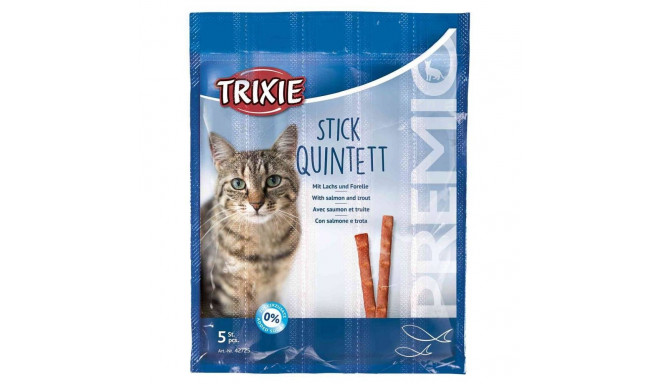 Maius kassidele premio stick quintett, lõhe/forell, 5 × 5 g, Trixie