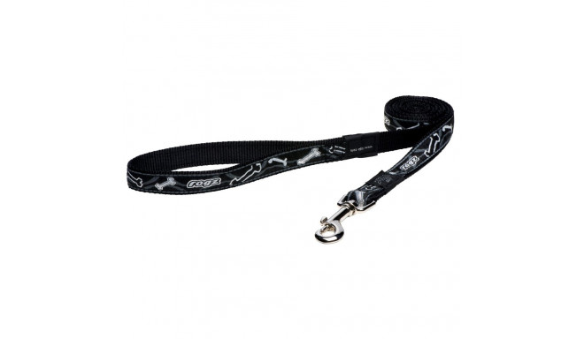 Leash Rogz Fancy Dress L 20mm, black bone pattern