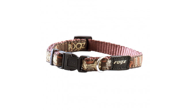 Collar Rogz Fancy Dress M 16mm Scooter, Mocha Bone pattern