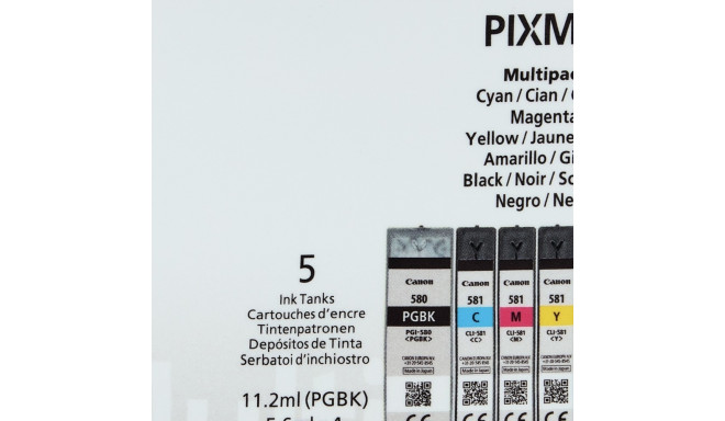 "Canon Tinte PGI-580/CLI-581 2078C005 5er Multipack (PGBK/BKMCY) bis zu 400 Seiten gemäß ISO/IEC 247