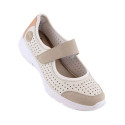 Comfortable openwork shoes Rieker W RKR575A, beige (40)