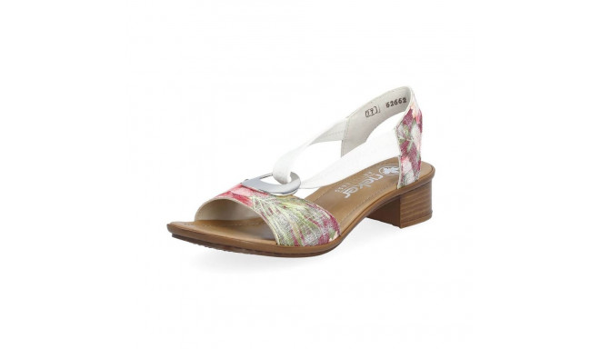 Comfortable floral sandals Rieker W RKR334C multicolor (42)