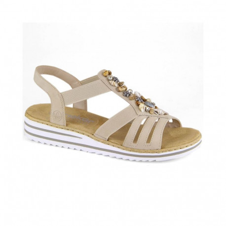 Comfortable Rieker W RKR680 beige sandals (38)