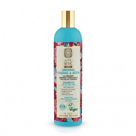 NATURA SIBERICA SCHIZANDRA GINSENG Y BIOTINA CHAMPU PROFESIONAL 400ML