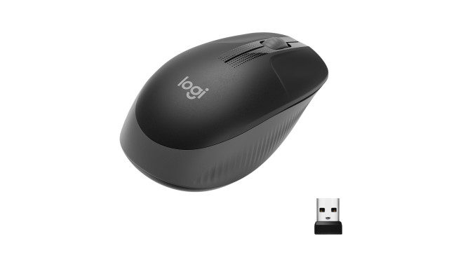 Pelė LOGITECH M190 Full-size, belaidė, juoda