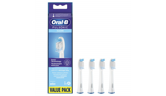 Dantų šepetėlio antgaliai ORAL-B Pulsonic Regular, balti 4vnt.