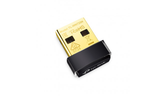 Bevielio tinklo (WiFi) adapteris TP-LINK TL-WN725N, 150Mb/s, USB nano