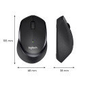 Pelė LOGITECH M330 Silent, bevielė, juoda
