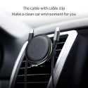 Baseus car holder magnetic with cable clip black new2 air vent