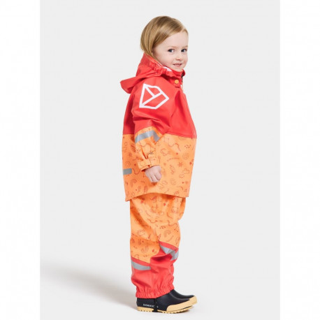 Vihmakomplekt Didriksons Waterman Printed Kids' Set Galon roosa/oranž - 100