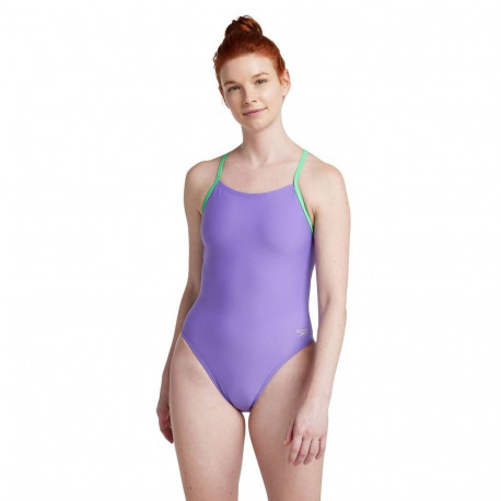 Ujumistrikoo Speedo Solid Lattice-Back W lilla - 38