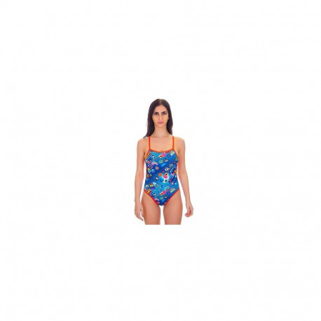 Ujumistrikoo Speedo Retro Pop Cross Tieback sinine/kirju - 36