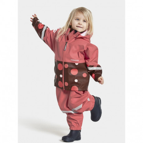 Vihmariiete komplekt Didriksons Waterman PR Kids Set roosa - 120