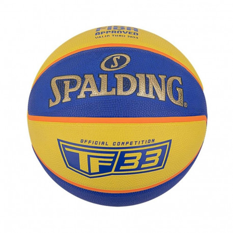 Tänavakorvpall Spalding TF-33 outdoor, kollane/sinine, suurus 6