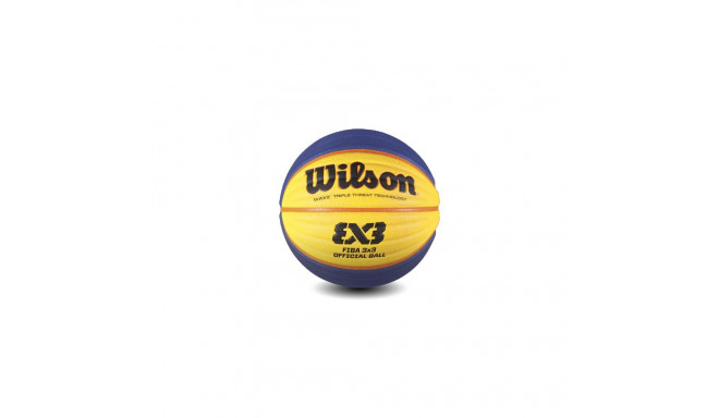 Tänavakorvpall Wilson 3X3 FIBA Competition, kollane/sinine, suurus 6