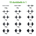 Reguleeritav hantel Tunturi 15 kg