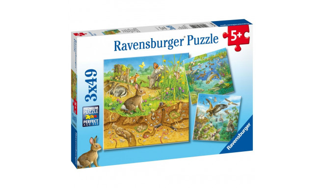 Ravensburger pusle 3x49 tk Metsloomad