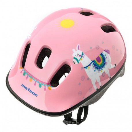 Kask rowerowy Meteor KS06 Lama rozm. S 48-52 cm różowy 24813