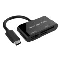 Gembird memory card reader USB-C SDXC OTG, black (UHB-CR3-02)