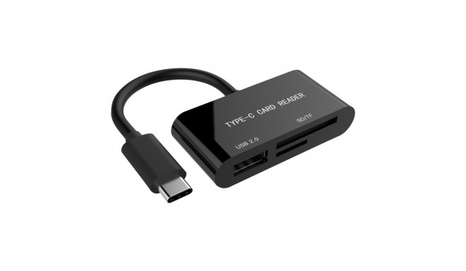 Gembird memory card reader UHB-CR3-02 USB-C, black