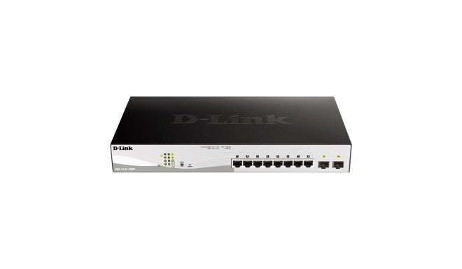 D-LINK 10-Port Layer2 PoE+ Smart Managed Gigabit Switch 8 x 10/100/1000Mbps TP RJ-45 PoE Port Port 1