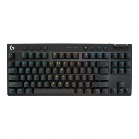 LOGITECH G PRO X Keyboard tenkeyless backlit Bluetooth 2.4 GHz key switch: GX Red Linear black