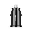 Baseus Circular Car Charger 2xUSB QC3.0 5A 30W (Black)