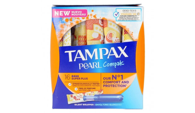 Super Plus Tampons Pearl Compak Tampax Tampax Pearl Compak 16 gb.