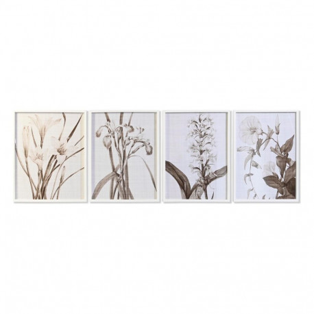 Maal DKD Home Decor Kristall Kask 55 x 70 x 2,5 cm 55 x 2,5 x 70 cm Kwiaty (4 Tükid, osad)