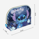 Travel Vanity Case Stitch Blue Polyurethane