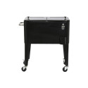 Переносной Холодильник DKD Home Decor 74 x 43 x 83 cm Чёрный Сталь Алюминий полипропилен 56 L